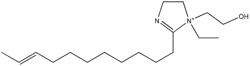 1-Ethyl-1-(2-hydroxyethyl)-2-(9-undecenyl)-2-imidazoline-1-ium Struktur