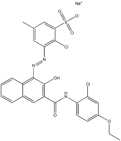 2-Chloro-5-methyl-3-[[3-[[(2-chloro-4-ethoxyphenyl)amino]carbonyl]-2-hydroxy-1-naphtyl]azo]benzenesulfonic acid sodium salt