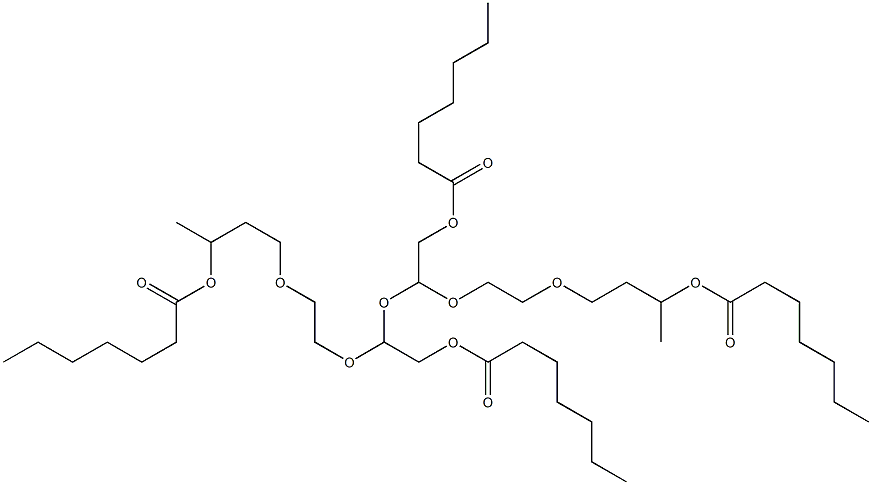 2,2'-[Oxybis[2,1-ethanediyloxy(2,1-ethanediyl)oxy]]bis(ethanol heptanoate) Struktur