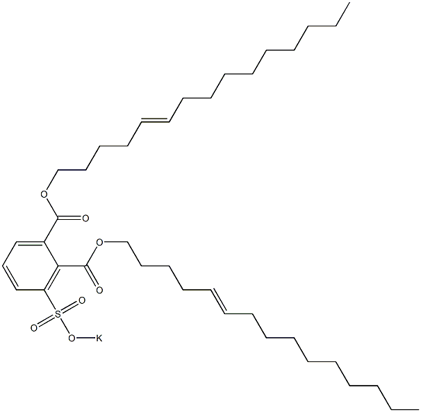 3-(Potassiosulfo)phthalic acid di(5-pentadecenyl) ester Structure