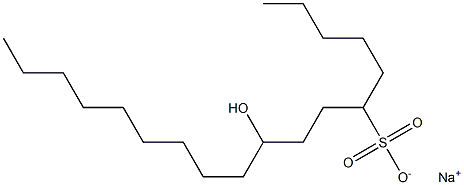9-Hydroxyoctadecane-6-sulfonic acid sodium salt Structure