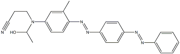N-(1-Hydroxyethyl)-N-(2-cyanoethyl)-3-methyl-4-[[4-(phenylazo)phenyl]azo]phenylamine Structure
