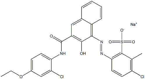 3-Chloro-2-methyl-6-[[3-[[(2-chloro-4-ethoxyphenyl)amino]carbonyl]-2-hydroxy-1-naphtyl]azo]benzenesulfonic acid sodium salt