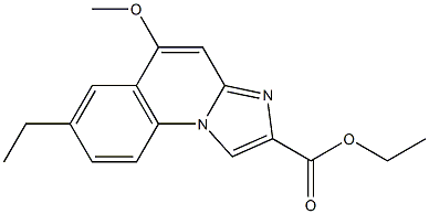 7-Ethyl-5-methoxyimidazo[1,2-a]quinoline-2-carboxylic acid ethyl ester Struktur