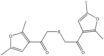 1-(2,5-DIMETHYL-FURAN-3-YL)-2-[2-(2,5-DIMETHYL-FURAN-3-YL)-2-OXO-ETHYLSULFANYL]-ETHANONE Structure