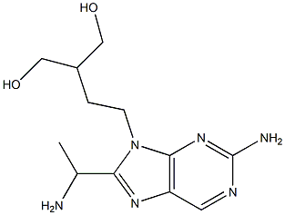 2-(2-(2-Amino-8-(1-aminoethyl)-9H-purin-9-yl)ethyl)propane-1,3-diol