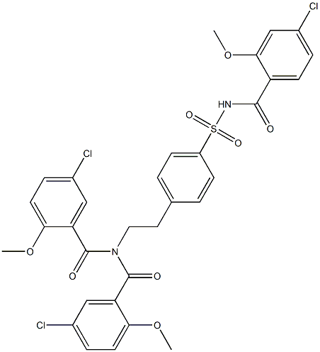 5-Chloro-N-(5-chloro-2-methoxybenzoyl)-N-(4-(N-(4-chloro-2-methoxybenzoyl)sulfamoyl)phenethyl)-2-methoxybenzamide