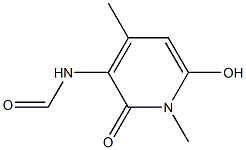 3-formylamino-4-methyl-6-hydroxy-N-methylpyridone Structure