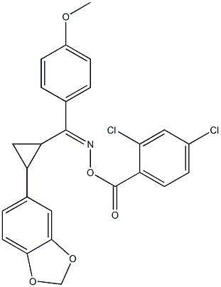 N-[[2-(1,3-benzodioxol-5-yl)cyclopropyl](4-methoxyphenyl)methylene]-N-[(2,4-dichlorobenzoyl)oxy]amine Structure