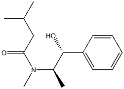 N-((1R,2R)-1-hydroxy-1-phenylpropan-2-yl)-N,3-dimethylbutanamide Struktur