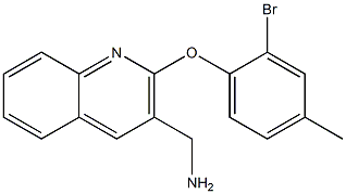 [2-(2-bromo-4-methylphenoxy)quinolin-3-yl]methanamine Struktur