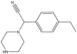 2-(4-ethylphenyl)-2-(piperazin-1-yl)acetonitrile Struktur