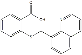 2-[(quinolin-8-ylmethyl)sulfanyl]benzoic acid Struktur