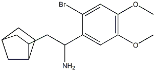 2-{bicyclo[2.2.1]heptan-2-yl}-1-(2-bromo-4,5-dimethoxyphenyl)ethan-1-amine Struktur