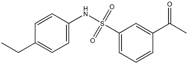 3-acetyl-N-(4-ethylphenyl)benzene-1-sulfonamide Struktur