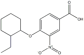 4-[(2-ethylcyclohexyl)oxy]-3-nitrobenzoic acid Struktur
