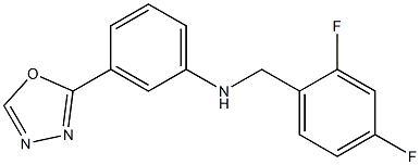 N-[(2,4-difluorophenyl)methyl]-3-(1,3,4-oxadiazol-2-yl)aniline Struktur