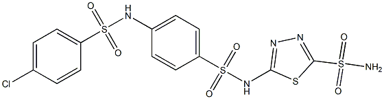 5-{[(4-{[(4-chlorophenyl)sulfonyl]amino}phenyl)sulfonyl]amino}-1,3,4-thiadiazole-2-sulfonamide
