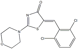 5-(2,6-dichlorobenzylidene)-2-(4-morpholinyl)-1,3-thiazol-4(5H)-one Struktur