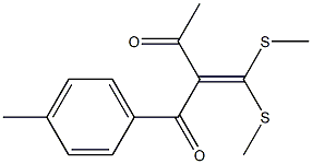 2-[bis(methylsulfanyl)methylene]-1-(4-methylphenyl)-1,3-butanedione Structure
