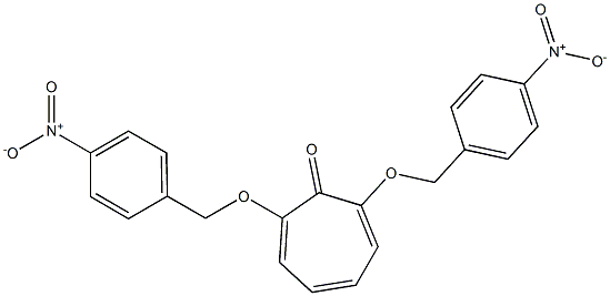2,7-Bis(4-nitrobenzyloxy)-2,4,6-cycloheptatrien-1-one Struktur