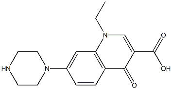 1-Ethyl-4-oxo-7-(1-piperazinyl)-1,4-dihydroquinoline-3-carboxylic acid Struktur