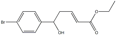 5-Hydroxy-5-(4-bromophenyl)-2-pentenoic acid ethyl ester Structure