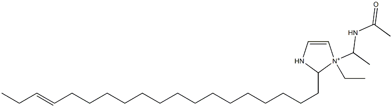 1-[1-(Acetylamino)ethyl]-1-ethyl-2-(16-nonadecenyl)-4-imidazoline-1-ium Struktur