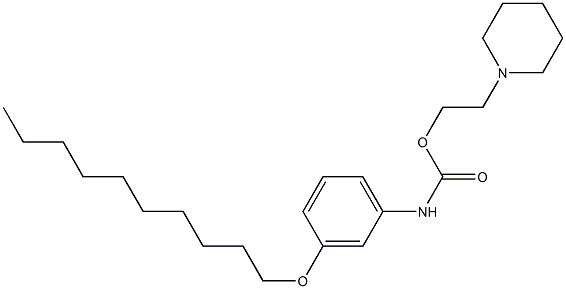 1-[2-[[(3-(Decyloxy)phenyl)amino]carbonyloxy]ethyl]piperidine Struktur