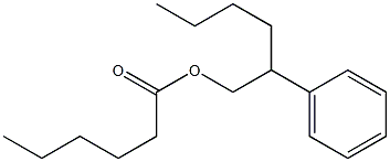 Hexanoic acid 2-phenylhexyl ester Struktur