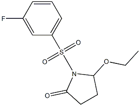 5-Ethoxy-1-[[3-fluorophenyl]sulfonyl]pyrrolidin-2-one Structure