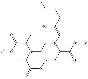 3-(2-Hydroxy-1-hexenyl)-6-(1-lithiooxycarbonylethyl)-2,7-dimethyl-3,6-diazaoctanedioic acid dilithium salt