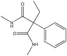 2-Ethyl-2-phenyl-N-methyl-N'-methylmalonamide Struktur