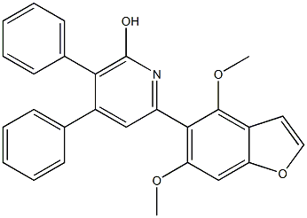 4,6-Dimethoxy-5-(4,5-diphenyl-6-hydroxy-2-pyridinyl)benzofuran Structure