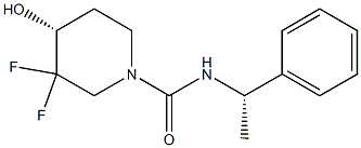 (4R)-3,3-difluoro-4-hydroxy-N-((S)-1-phenylethyl)piperidine-1-carboxamide Structure