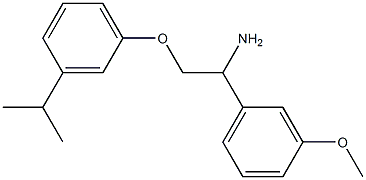 1-{1-amino-2-[3-(propan-2-yl)phenoxy]ethyl}-3-methoxybenzene Structure