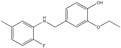 2-ethoxy-4-{[(2-fluoro-5-methylphenyl)amino]methyl}phenol Structure