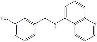 3-[(quinolin-5-ylamino)methyl]phenol Struktur