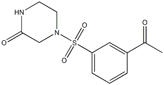 4-[(3-acetylbenzene)sulfonyl]piperazin-2-one Struktur