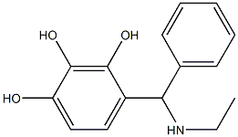 4-[(ethylamino)(phenyl)methyl]benzene-1,2,3-triol Struktur