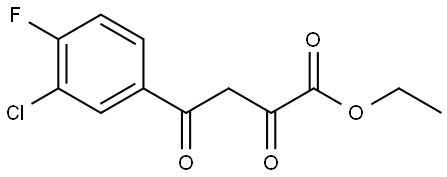 ethyl 4-(3-chloro-4-fluorophenyl)-2,4-dioxobutanoate Struktur