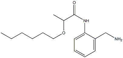 N-[2-(aminomethyl)phenyl]-2-(hexyloxy)propanamide Struktur