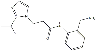N-[2-(aminomethyl)phenyl]-3-[2-(propan-2-yl)-1H-imidazol-1-yl]propanamide Struktur