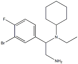 N-[2-amino-1-(3-bromo-4-fluorophenyl)ethyl]-N-ethylcyclohexanamine Struktur