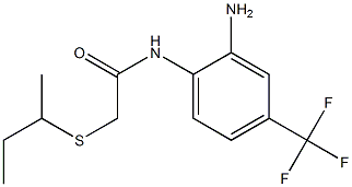 N-[2-amino-4-(trifluoromethyl)phenyl]-2-(butan-2-ylsulfanyl)acetamide Struktur