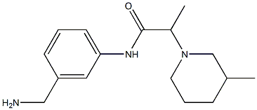 N-[3-(aminomethyl)phenyl]-2-(3-methylpiperidin-1-yl)propanamide Struktur