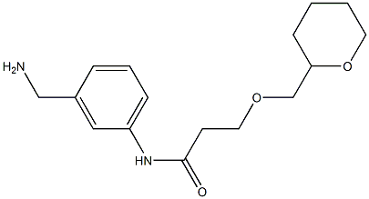 N-[3-(aminomethyl)phenyl]-3-(oxan-2-ylmethoxy)propanamide Struktur