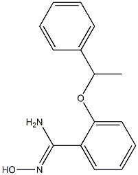 N'-hydroxy-2-(1-phenylethoxy)benzene-1-carboximidamide Struktur