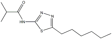 N-(5-hexyl-1,3,4-thiadiazol-2-yl)-2-methylpropanamide Struktur