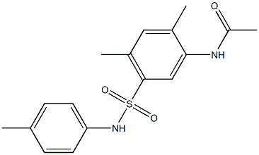 N-[2,4-dimethyl-5-(4-toluidinosulfonyl)phenyl]acetamide Struktur